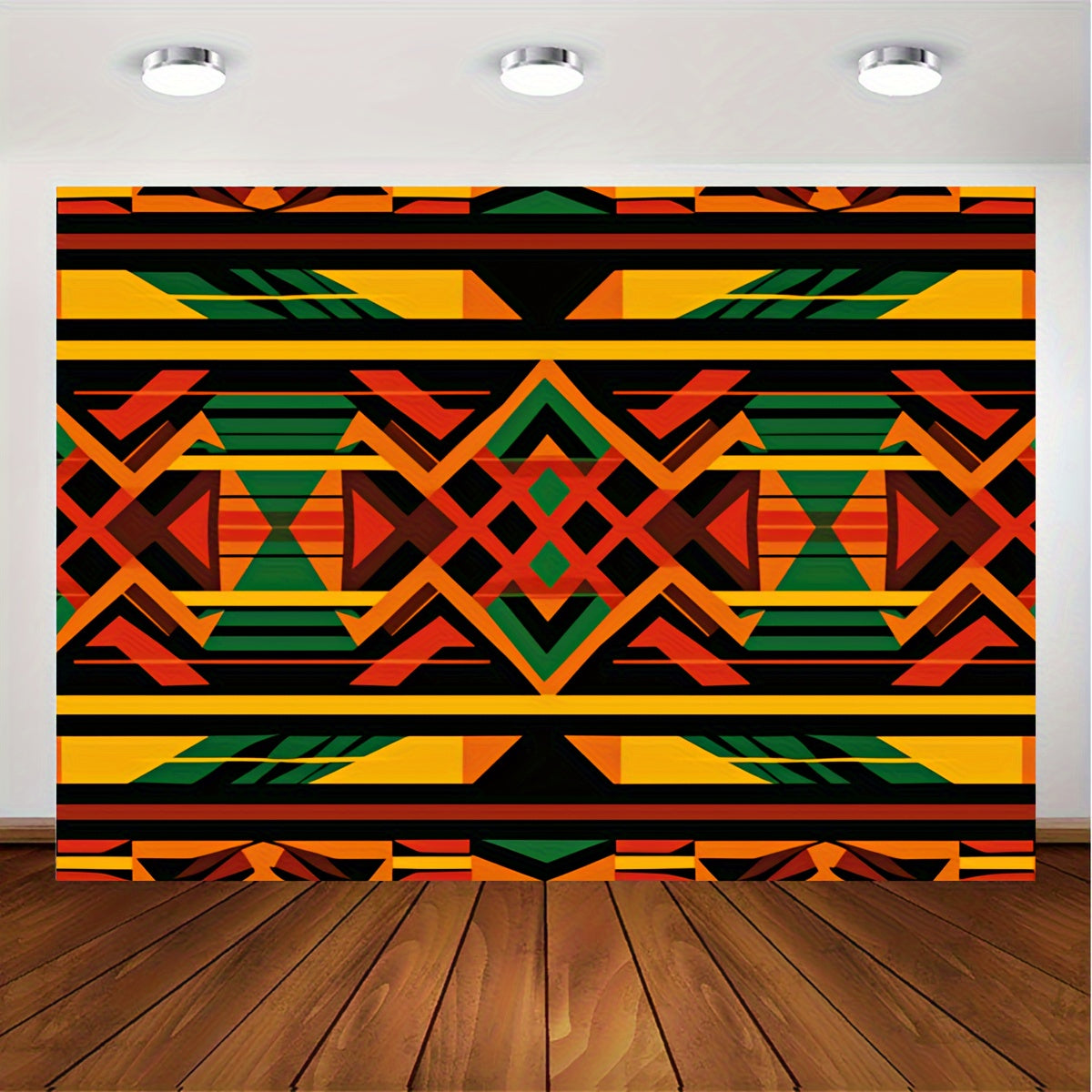 1pc Kwanzaa African American Photography Backdrop, Traditional Holiday Party Decoration Indoor Outdoor Wall Decor Banner