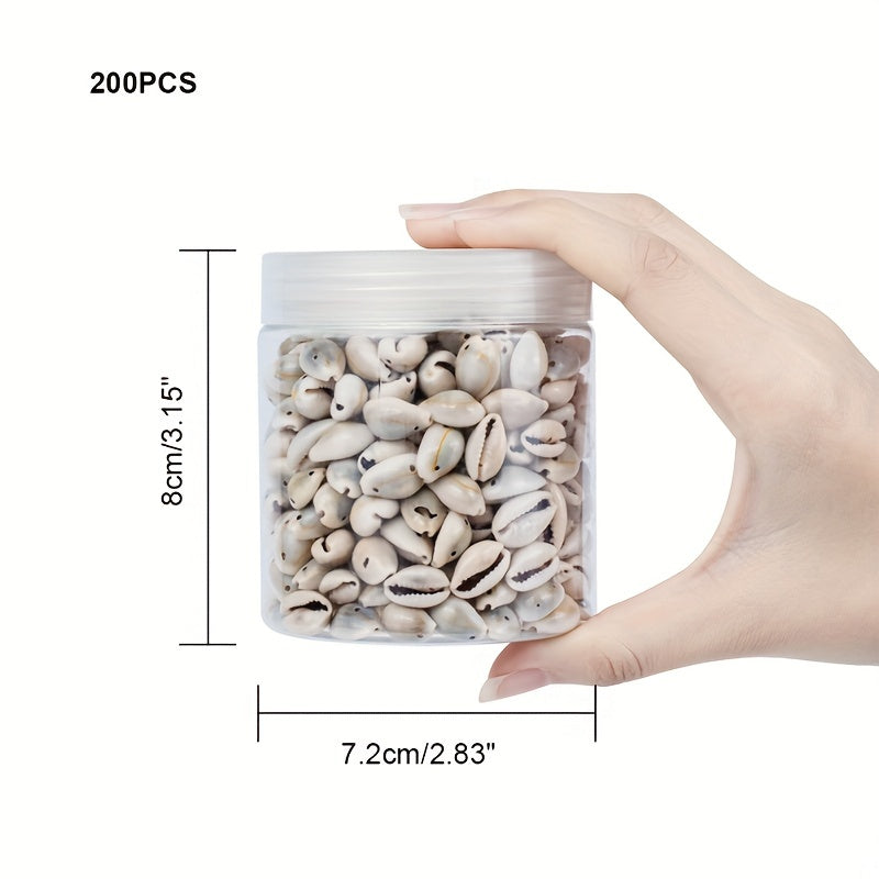 300pcs Natural Cowrie Spiral Sea Shell Links - 2 Hole Beach Sea Shell Beads for DIY Jewelry Making, Wedding Party Decor