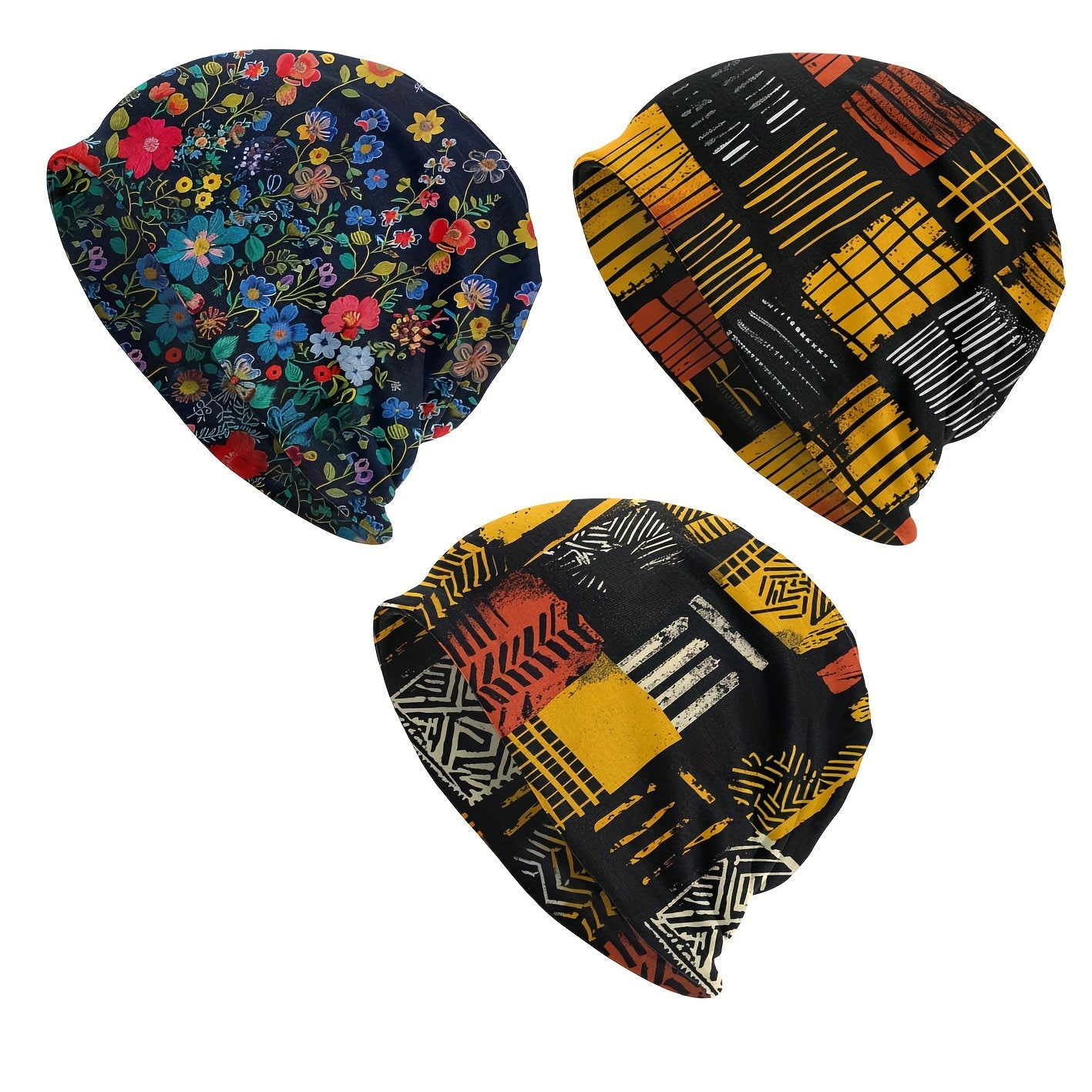 1pc Bonnet Hats Men Women's Skullies Beanies Hat With African Ethnic Print, Street Hat - Ideal Choice For Gifts