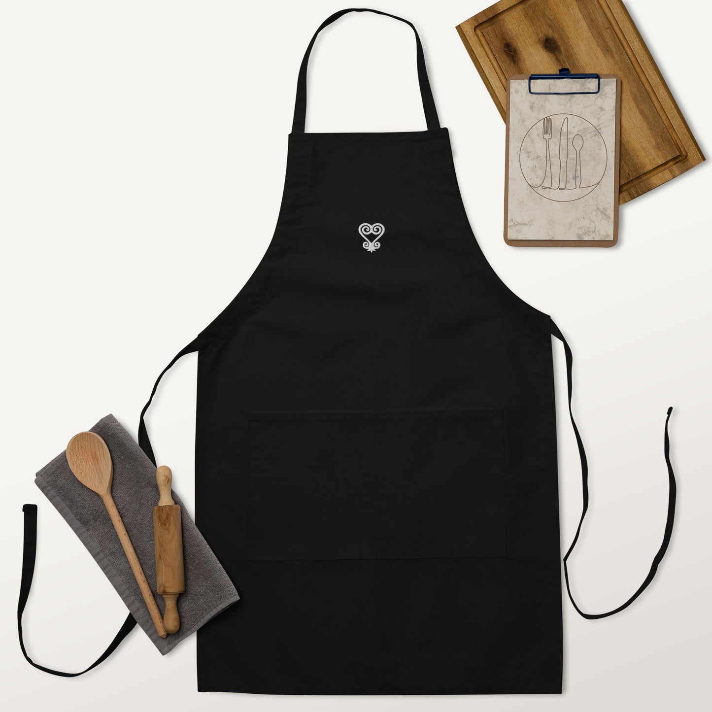 Adinkra Sankofa Embroidered Apron