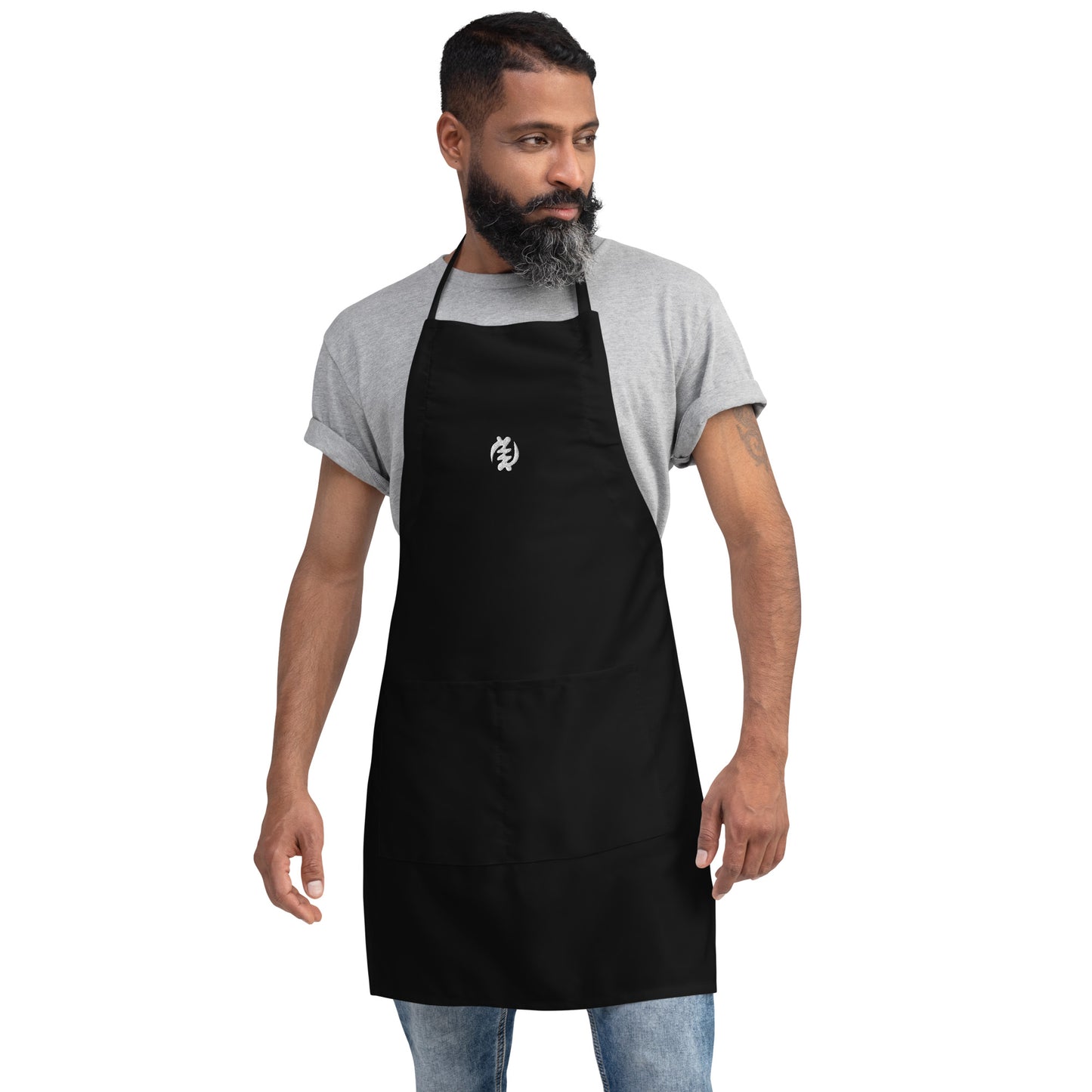 Adinkra Gyenyame Embroidered Apron