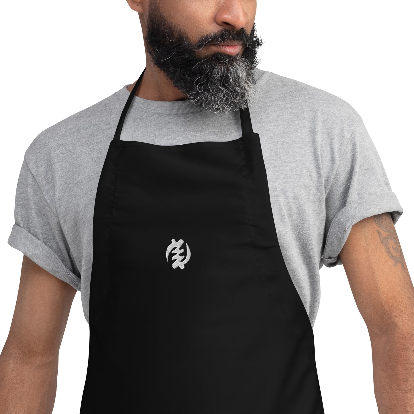 Adinkra Gyenyame Embroidered Apron