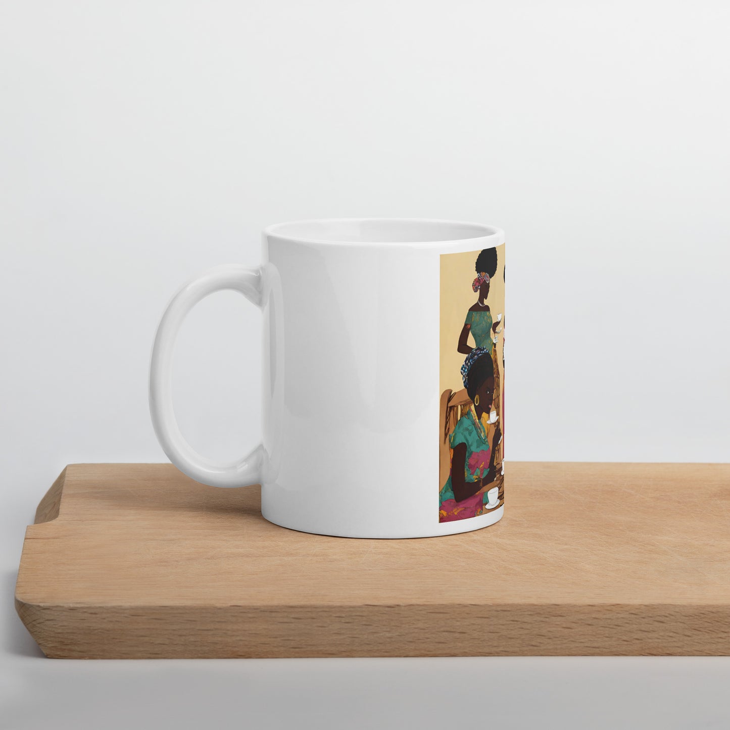 Afrocentric White glossy mug