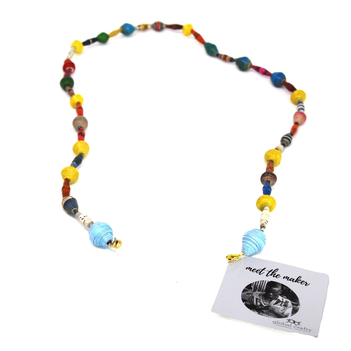 Face Mask/Eyeglass Paper Bead Chain, Colorful Mixed Shapes