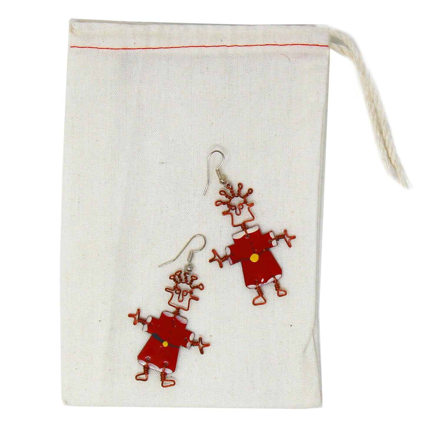 Dancing Girl Santa Earrings - Creative Alternatives