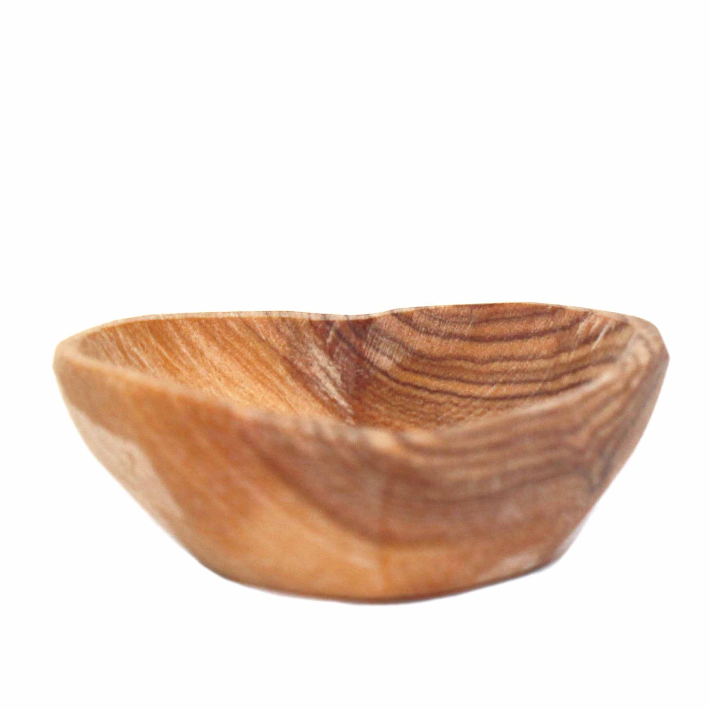 Petite Olive Wood Heart Trinket Bowls - Set of 2