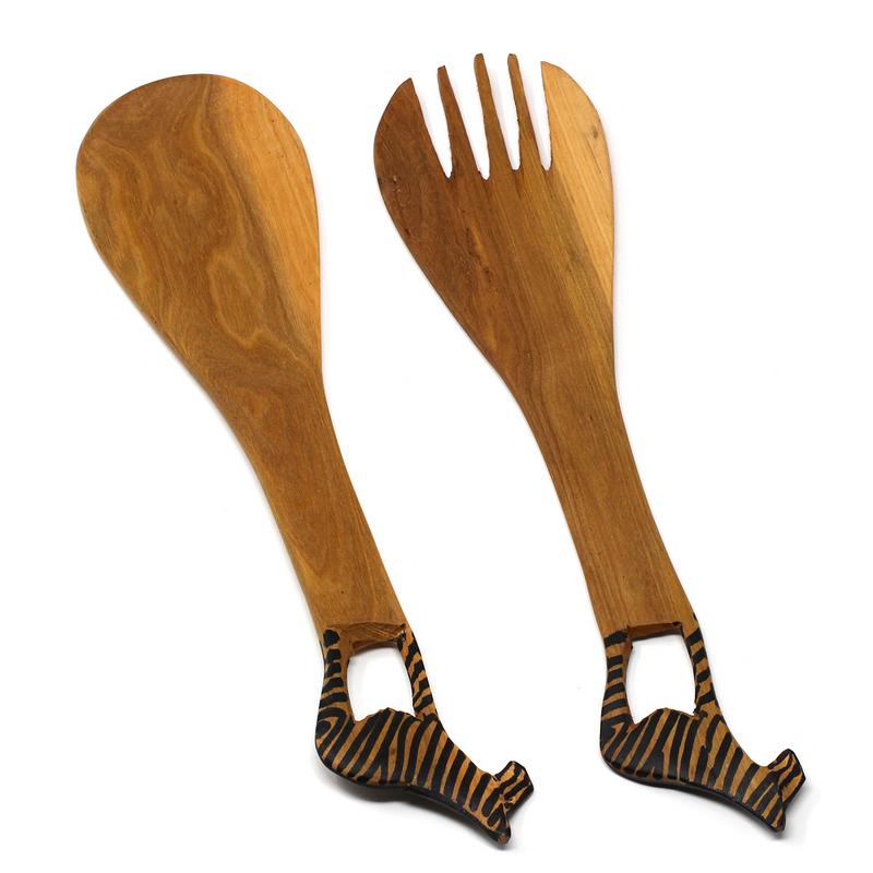 Zebra Salad Serving Set