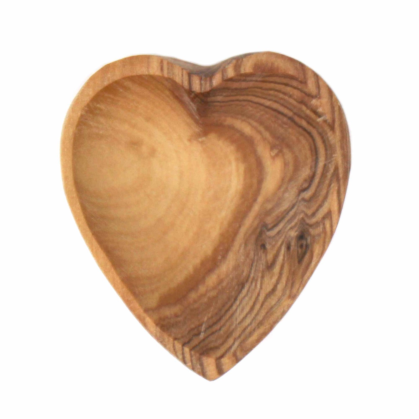 Petite Olive Wood Heart Trinket Bowls - Set of 2