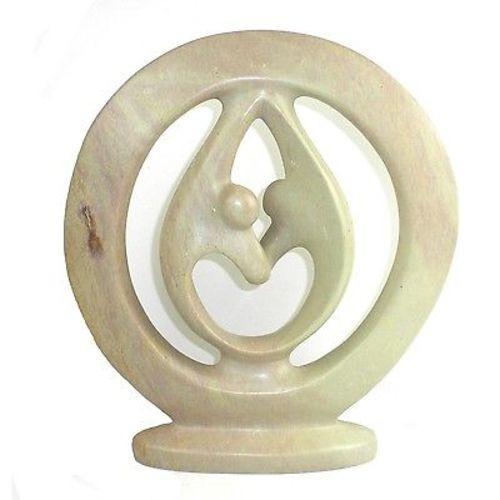 Natural Soapstone 6-inch Lover's Embrace Sculpture - Smolart